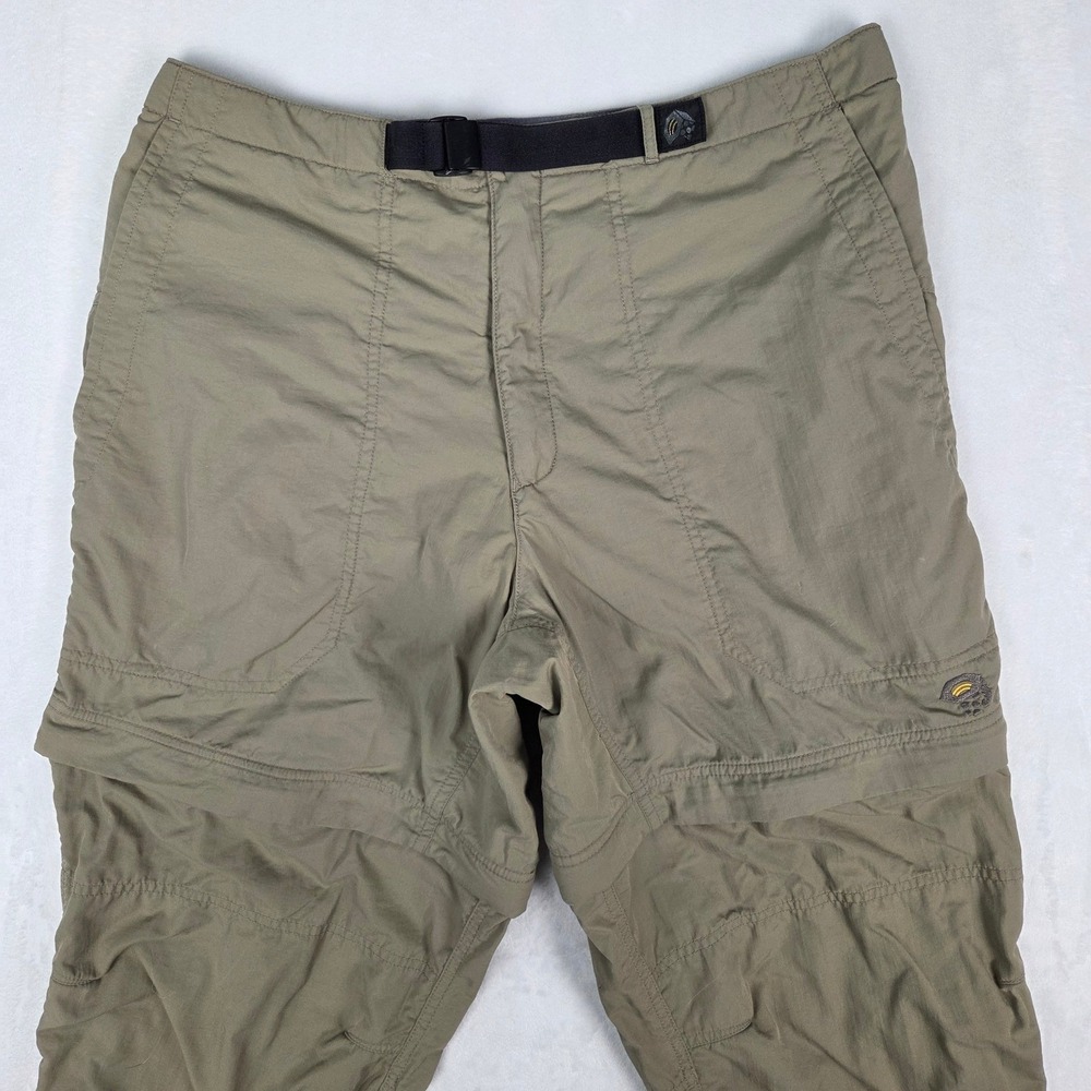 Cargo Pants Mountain Hardware Men 32 Khaki Convertible Hiking Outdoor Utility - Picture 3 of 13